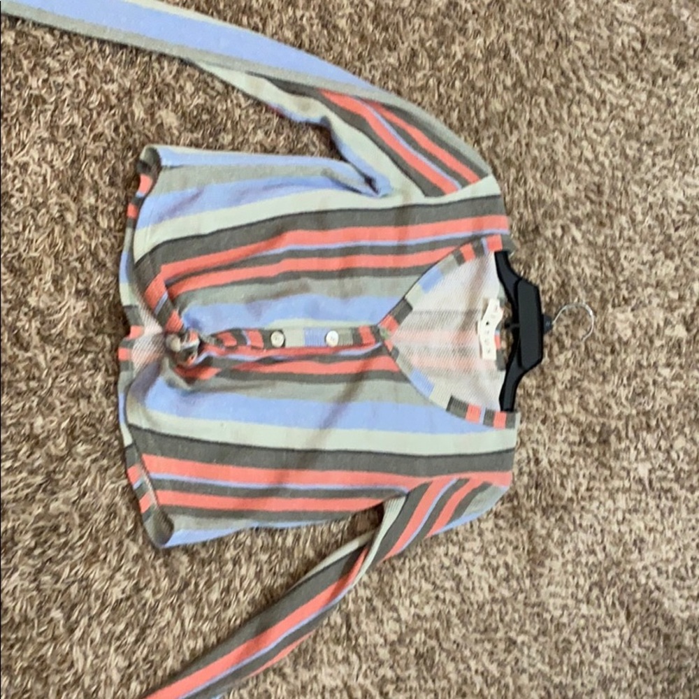 Button down long sleeves crop top